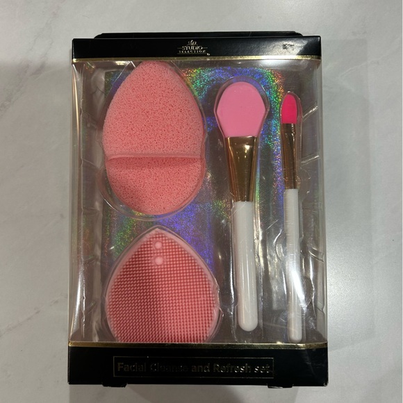 Facial Cleanse and Refresh Set with Pink Tools - Picture 1 of 3